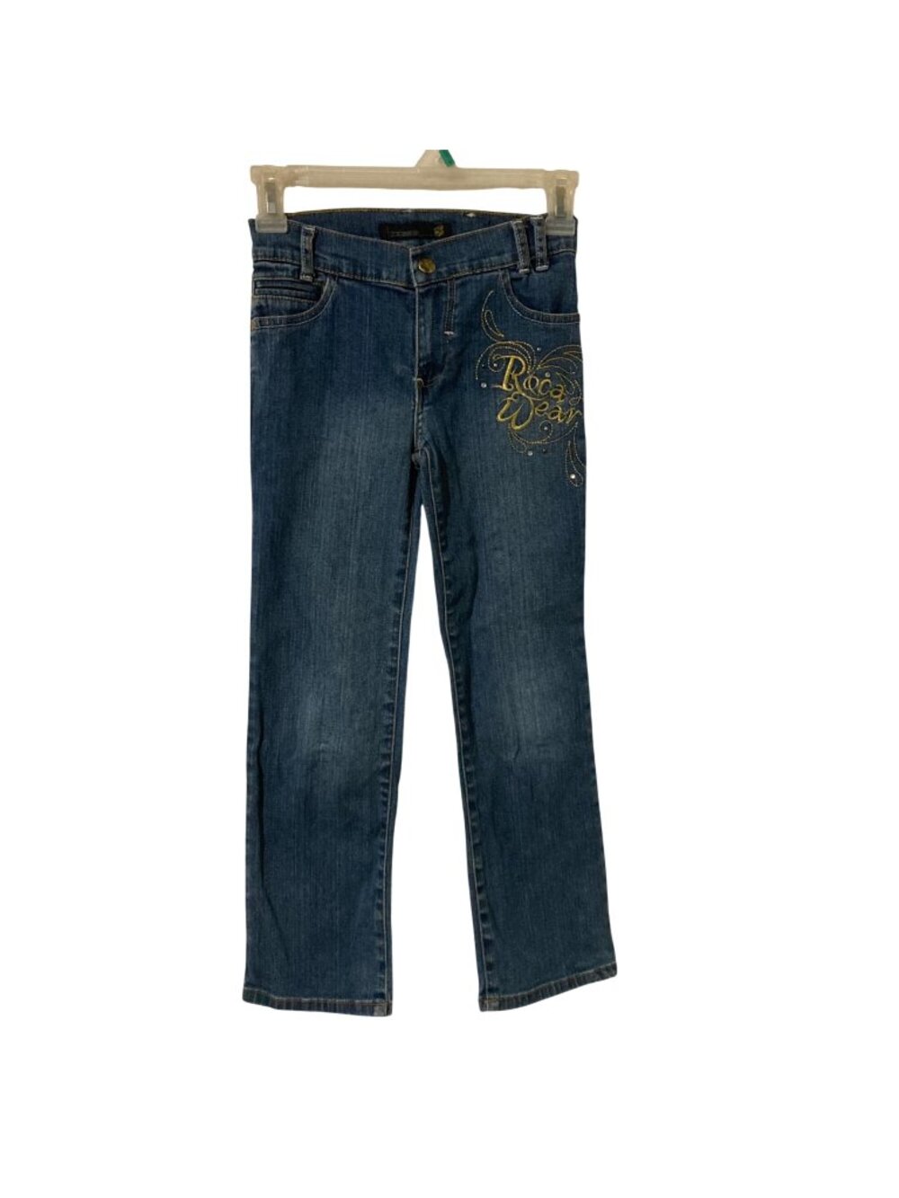 Vintage Y2K Rocawear Girls Embellished Bootcut Jeans Rhinestone Details S